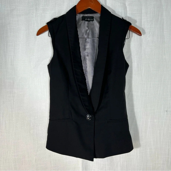 Forever 21 Vintage One Button Vest with Striped Lining - Picture 1 of 6